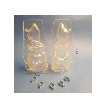 Moule lapin / œuf 250 mm par 2