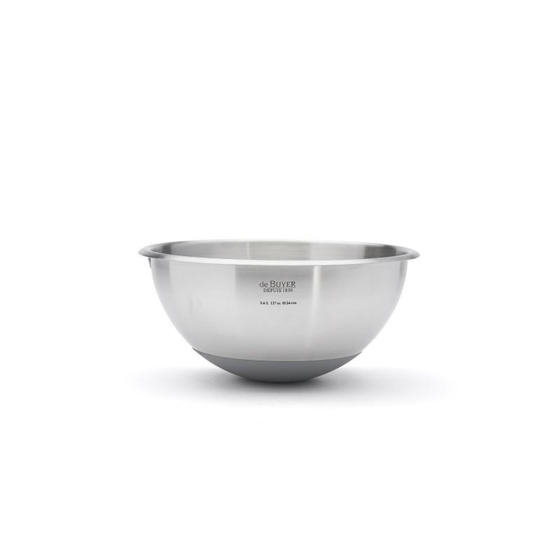 Bassine demi-sphérique inox avec fond silicone