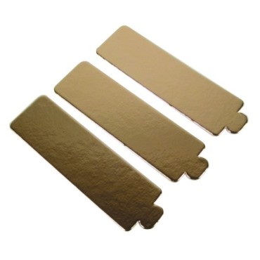 Paquet de 200 rectangles or uni avec languette