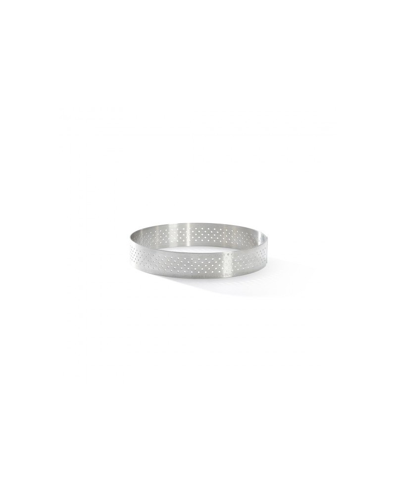 Cercle perforé inox à bords droits Ht 20 mm