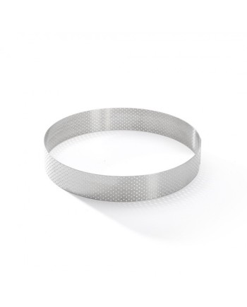 Cercle perforé inox bords droits Ht 35 mm
