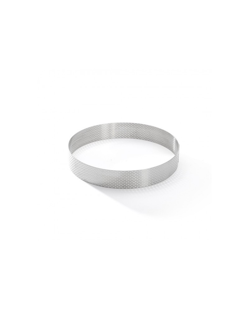 Cercle perforé inox bords droits Ht 35 mm