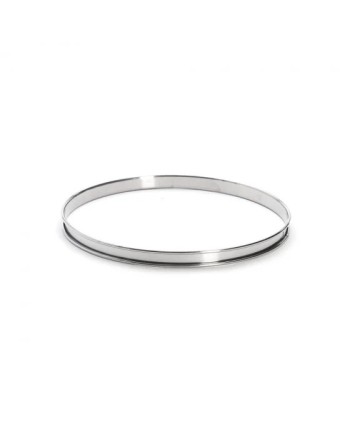 Cercle à tarte inox bords roulés Ht 20 mm