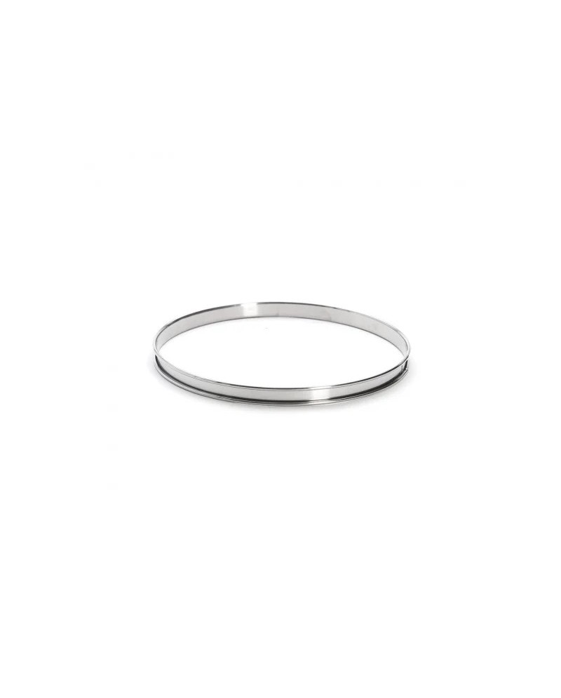 Cercle à tarte inox bords roulés Ht 20 mm