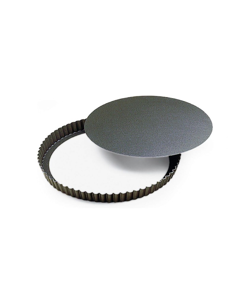 Tourtière cannelée anti adhésive fond mobile Ht 35 mm